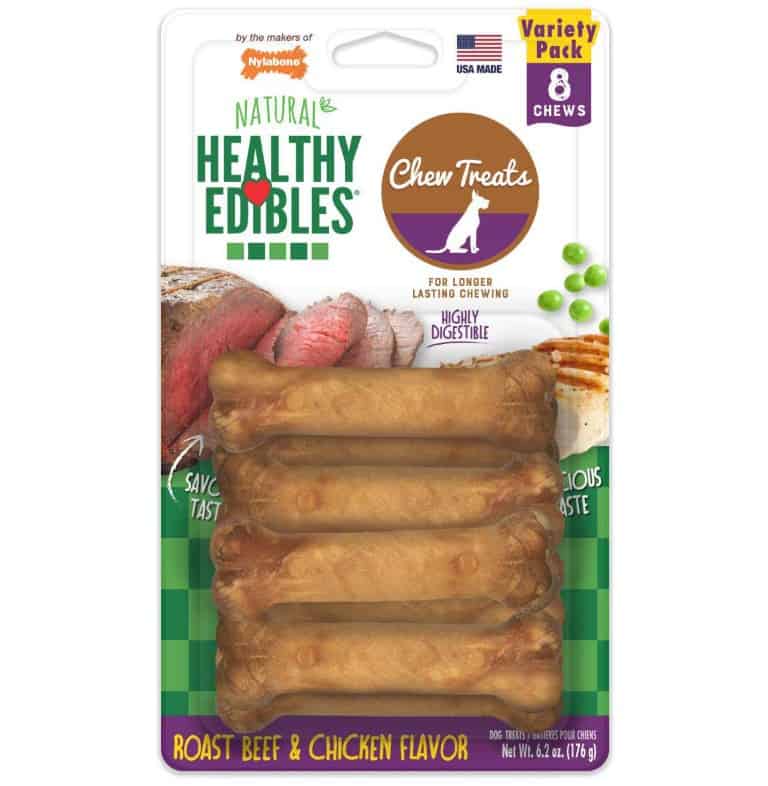 Healthy Edibles Variety Roast Beef, Chicken & Bacon Dog Chew Treats Petite 8 Ct