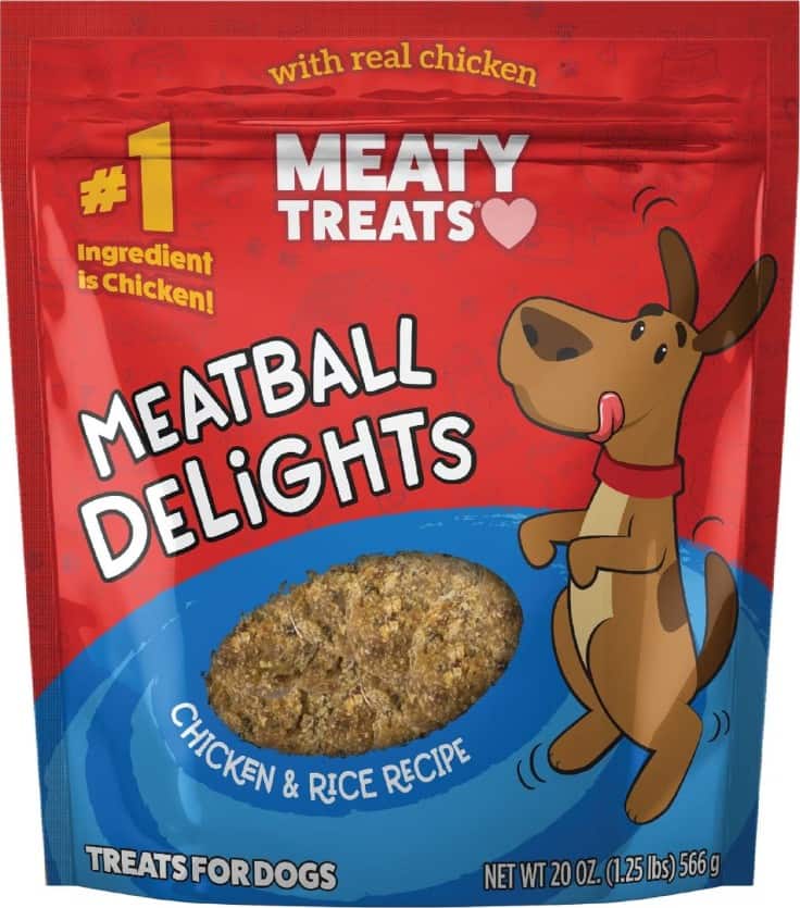Meaty Treats Meatball Delights Chicken & Rice Recipe 20 oz