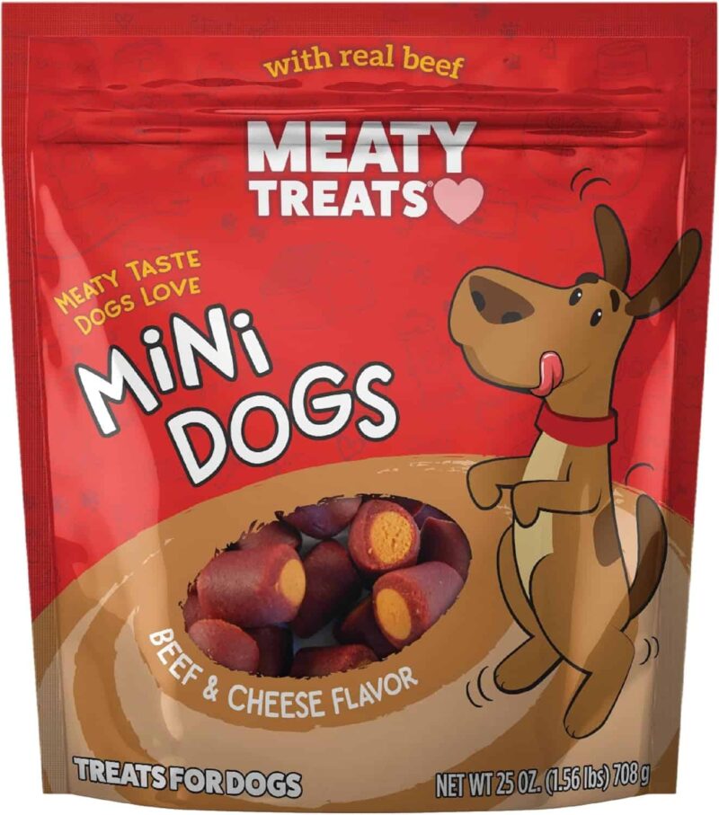 Meaty Treats Mini Dogs Beef & Cheese Flavor 25 oz