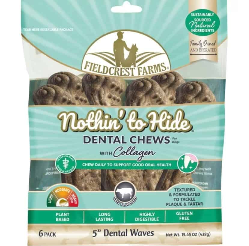 Nothin' to Hide 5" Dental Waves Beef Dog Treats 6 Ct