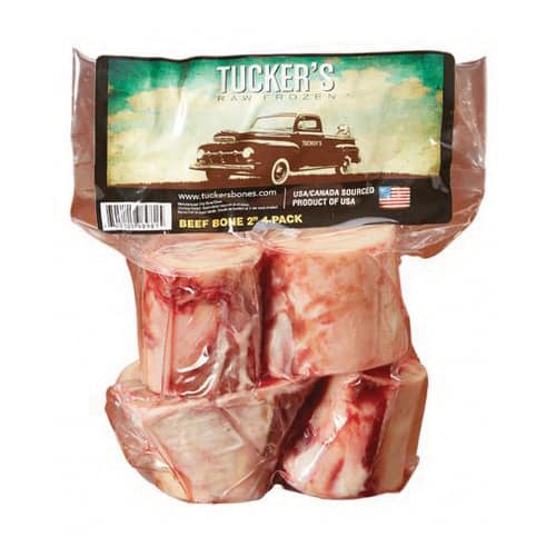 Tucker's Frozen Raw Beef Bones 3" 4 Pack