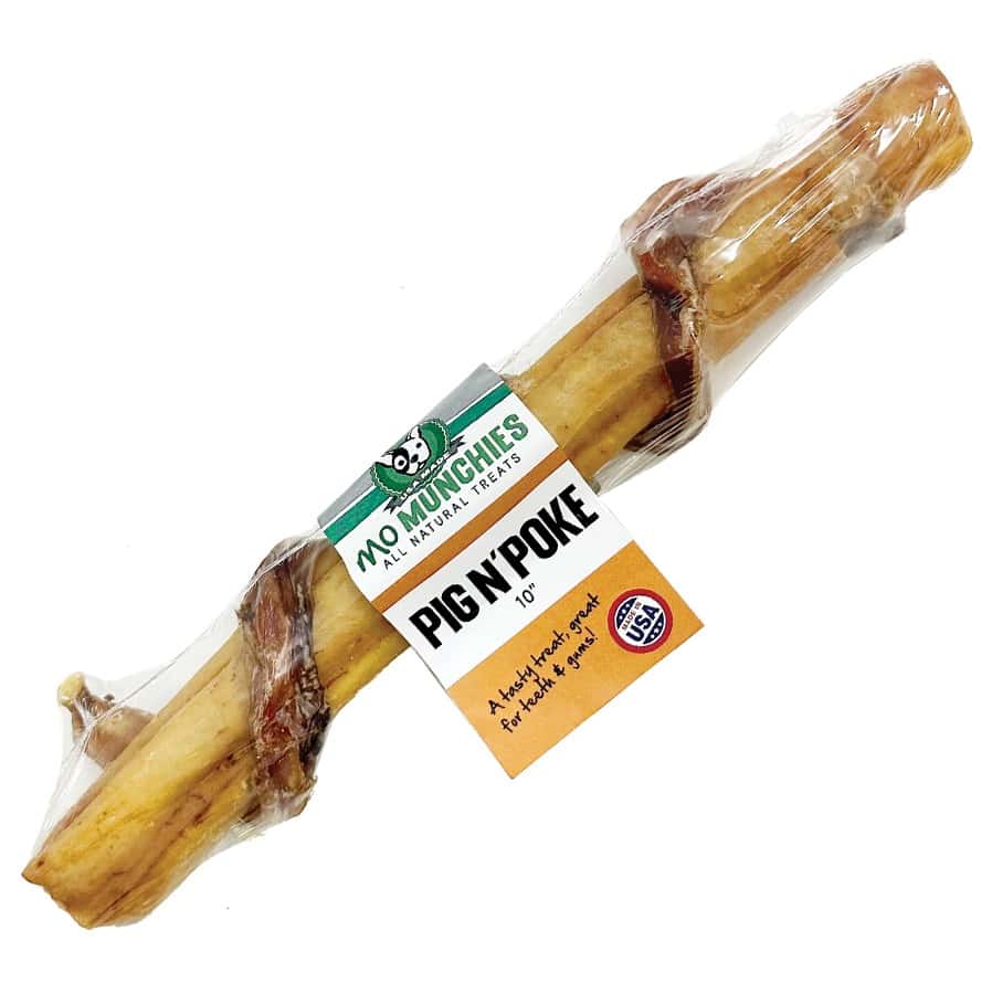 Mo Munchies Pig N Poke Natural Dog Chew Treat 10"
