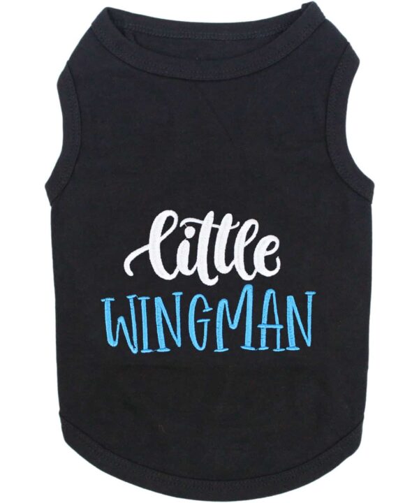 Little Wingman Black Dog T-Shirt