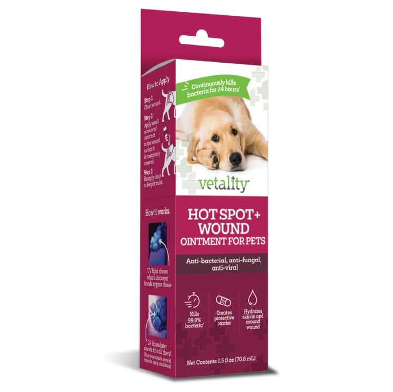 Vetality Hot Spot + Wound Ointment for Pets 2.5oz