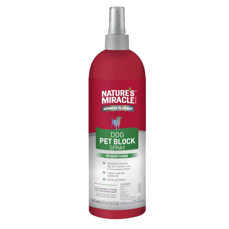 Nature's Miracle Advanced Platinum Dog Pet Block Repellent Spray 16 oz