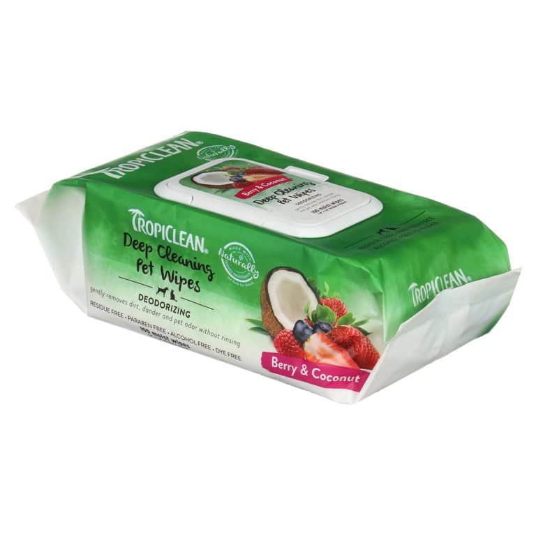 TropiClean Deep Cleaning Pet Wipes 100 Ct