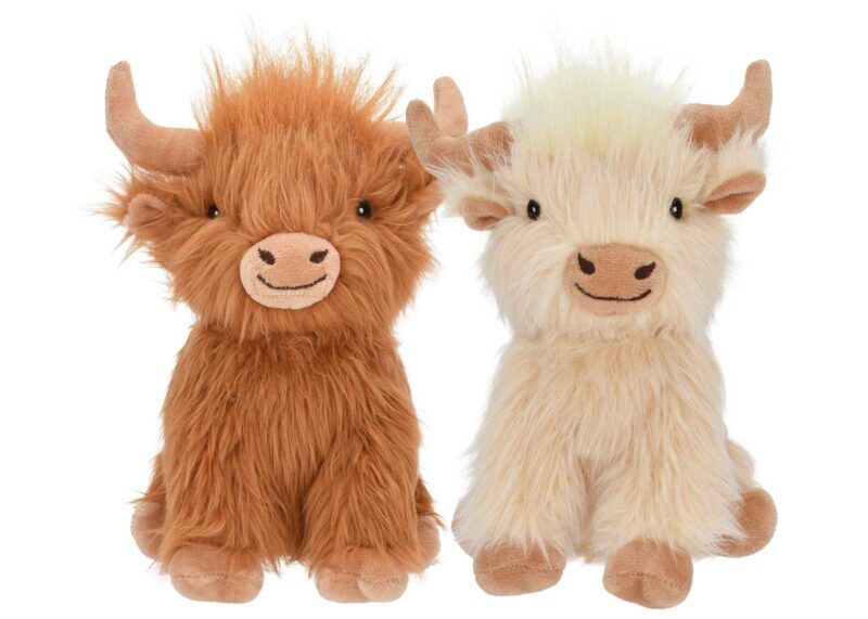 Multipet Highland Cow Plush Assorted Dog Toy