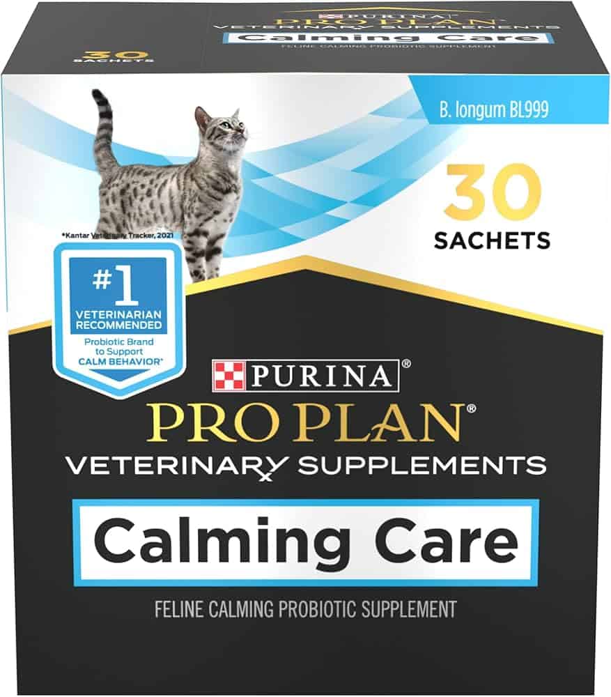 Purina Pro Plan Calming Care Probiotic Anxiety Supplement for Cats 30 Ct Pouches