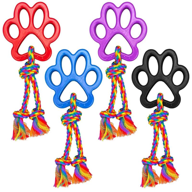 Multipet Assorted Tug-A-Paw with Rope Dog Toy