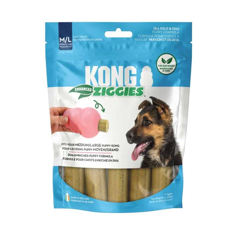 KONG Ziggies Enhanced Puppy Dog Treats Med/Large 5 Ct 7 oz