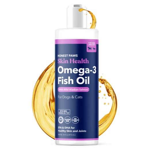 Honest Paws Omega-3 Fish Oil 8 oz for Dogs & Cats