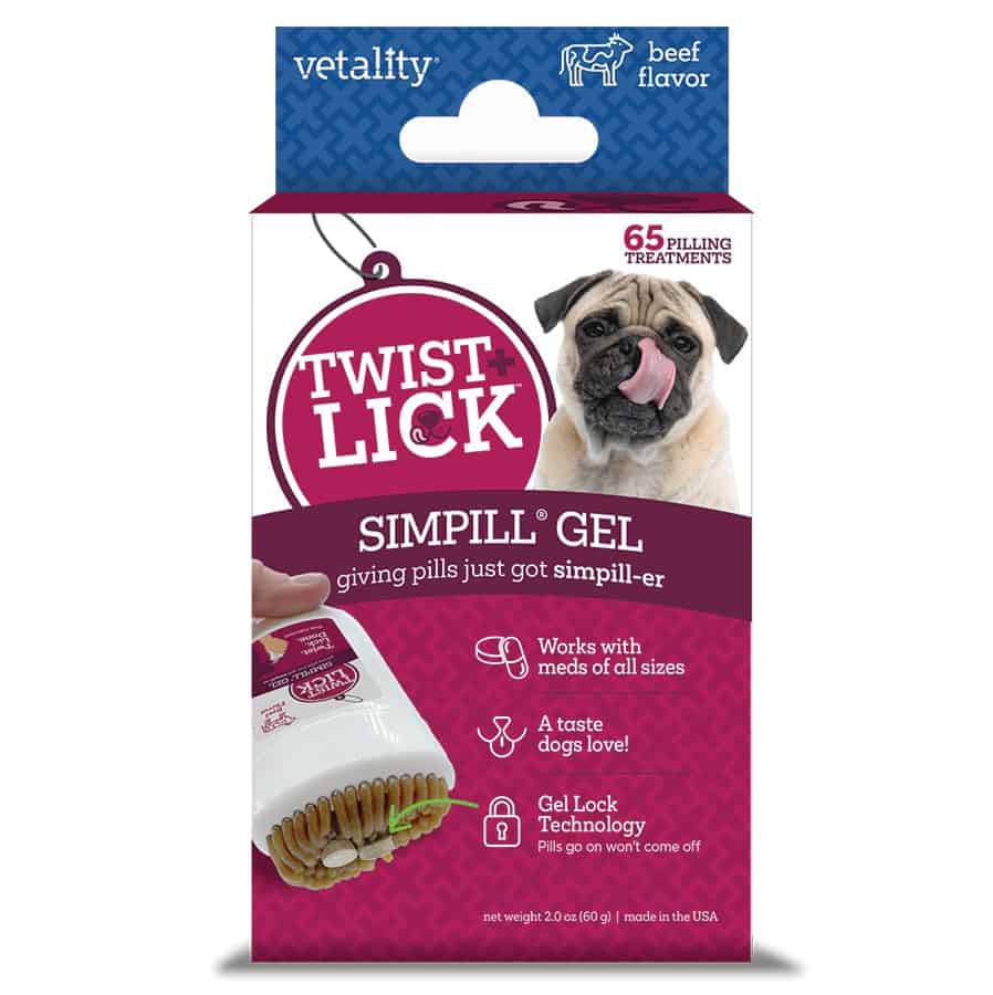 Vetality Twist & Lick Simpill Gel Pill Dispenser Dog Treat