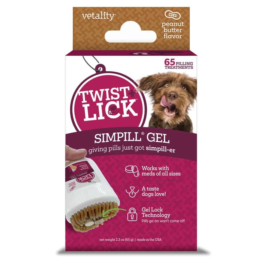 Vetality Twist & Lick Simpill Gel Pill Dispenser Dog Treat