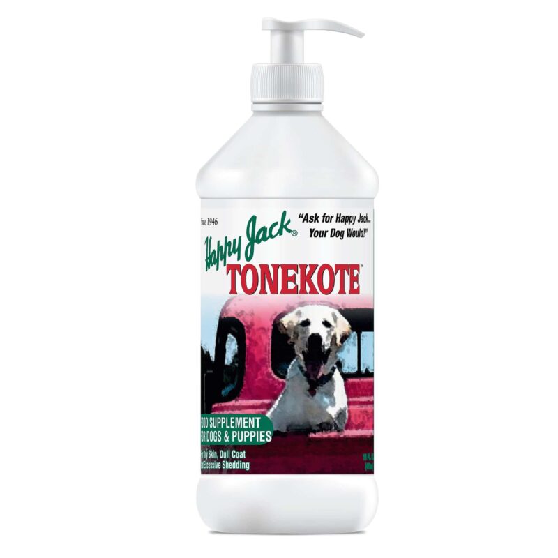 Happy Jack ToneKote Dog Skin & Coat Supplement Oil for Dogs 16 oz