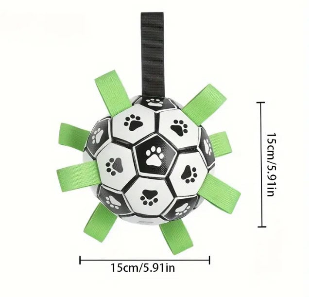 Dog Soccer Ball with Loops 6"