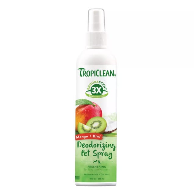 TropiClean Mango & Kiwi Deodorizing Pet Spray 8 oz