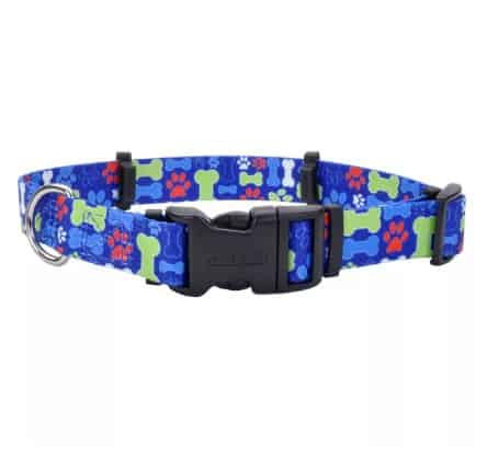 Coastal SecureAway Flea Collar Protector Blue Bones Dog Collar