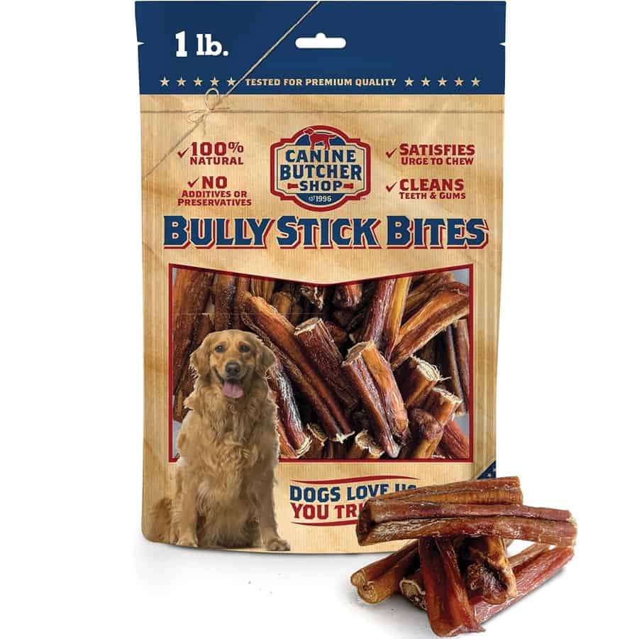 Canine Butcher Shop Bully Bites Dog Treat Chews 1 lb