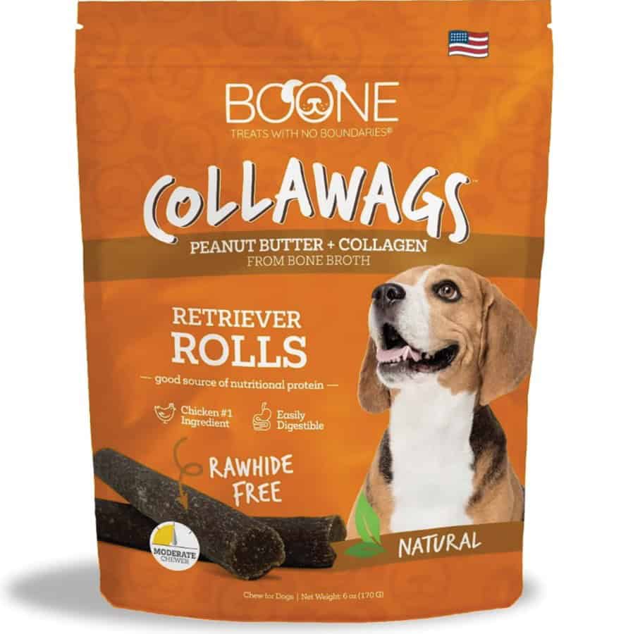 Boone Collawags Peanut Butter + Collagen Retriever Rolls Dog Treat 6 oz
