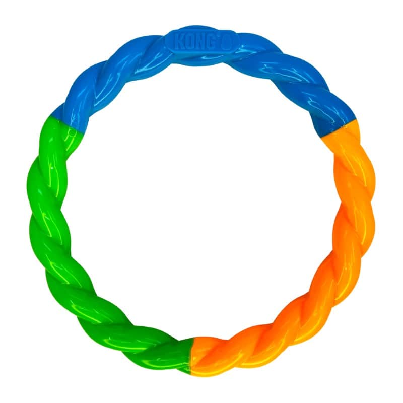 KONG Twistz High-Viz Ring Dog Toy Large