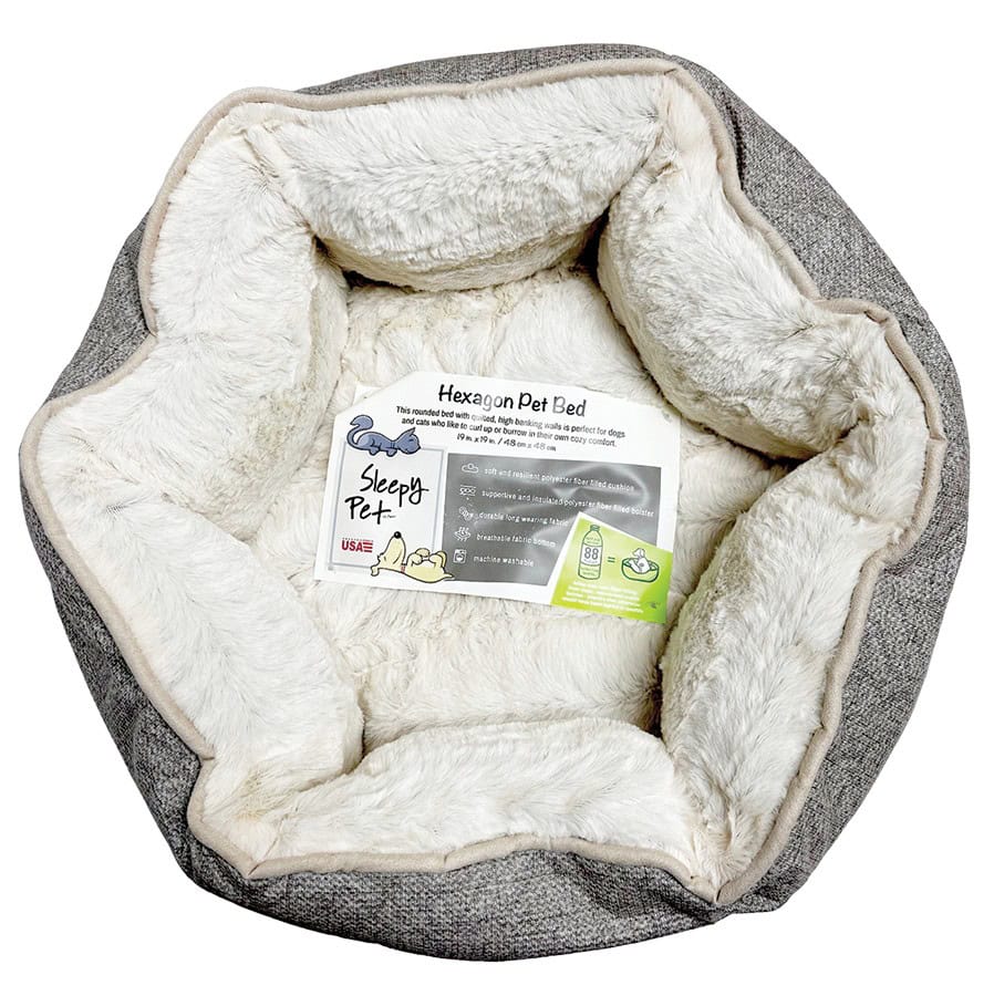 Arlee Home & Pet Hexagon Pet Bed Gray - Small