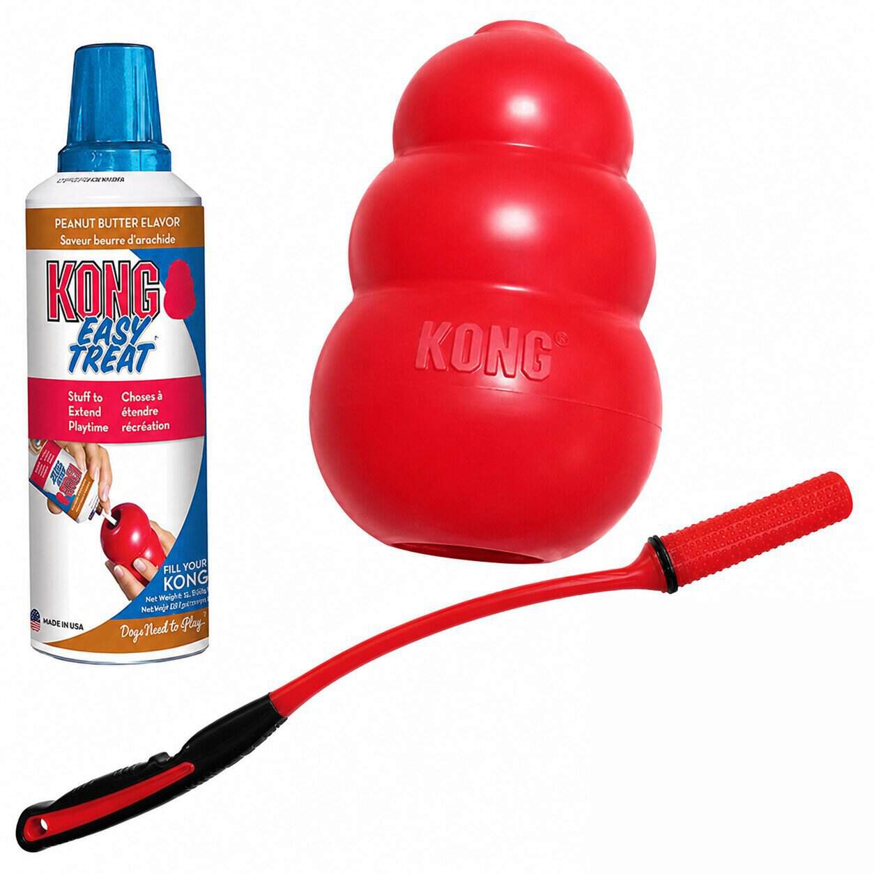 KONG Fetch Bundle – Includes KONG Classic, Launcher & Easy Treat